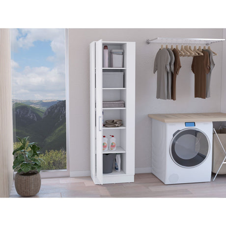 Organizador de Aseo Lilo Blanco 53.6x183.7cm con Puerta Batible - MUEBLES DE ASEO Y ROPAS | Bylmo