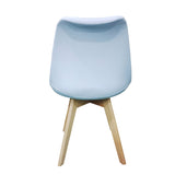 Kit x 4 Sillas Comedor BM - 053 - L Blanco y Cafe Claro 49.5x84cm con Espaldar - SILLAS Y BUTACOS | Bylmo