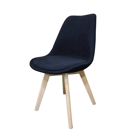 Kit x 4 Sillas Comedor BM - 053 - L Negro y Cafe Claro 49.5x84cm con Espaldar - SILLAS Y BUTACOS | Bylmo