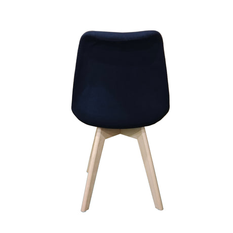 Kit x 4 Sillas Comedor BM - 053 - L Negro y Cafe Claro 49.5x84cm con Espaldar - SILLAS Y BUTACOS | Bylmo