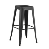 Set x 2 Sillas Bar Milano Blanco 42x76cm con Reposapiés - SILLAS Y BUTACOS | Bylmo