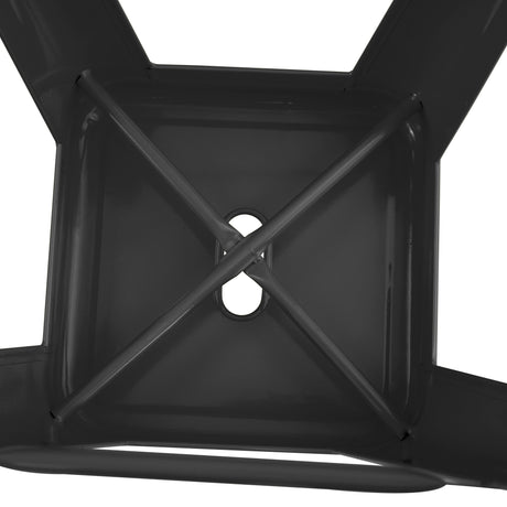 Set x 2 Sillas Bar Milano Blanco 42x76cm con Reposapiés - SILLAS Y BUTACOS | Bylmo