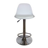 Set x 2 Sillas Bar Giratorias Napoles blanco 38x81cm con Espaldar y con Reposapiés - SILLAS Y BUTACOS | Bylmo