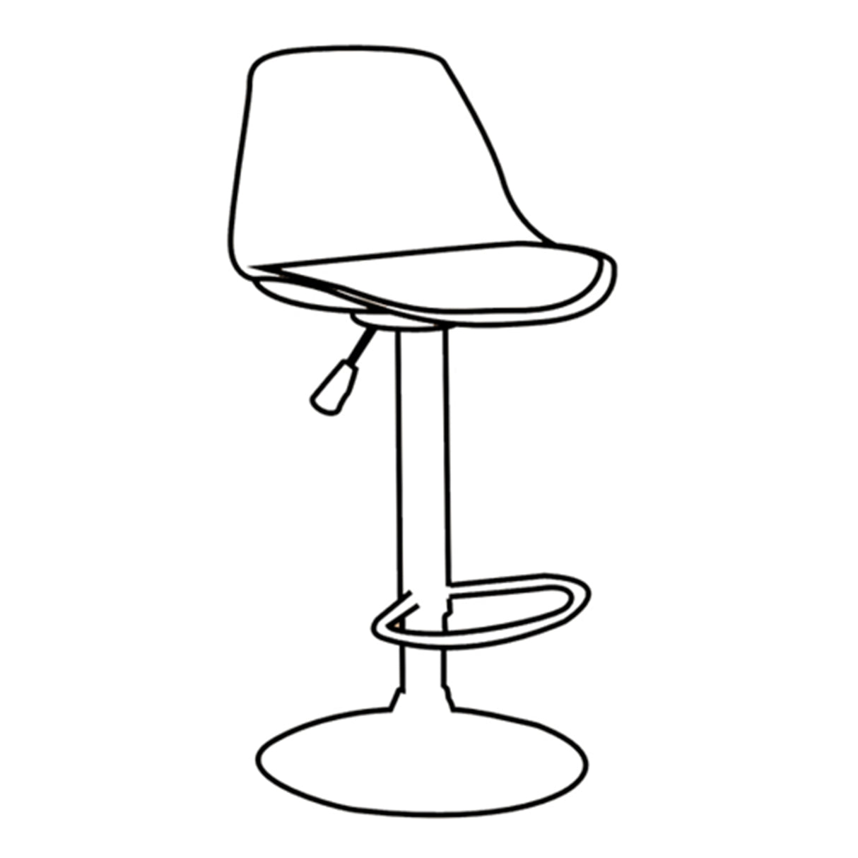 Set x 2 Sillas Bar Giratorias Napoles blanco 38x81cm con Espaldar y con Reposapiés - SILLAS Y BUTACOS | Bylmo