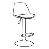 Set x 2 Sillas Bar Giratorias Napoles blanco 38x81cm con Espaldar y con Reposapiés - SILLAS Y BUTACOS | Bylmo