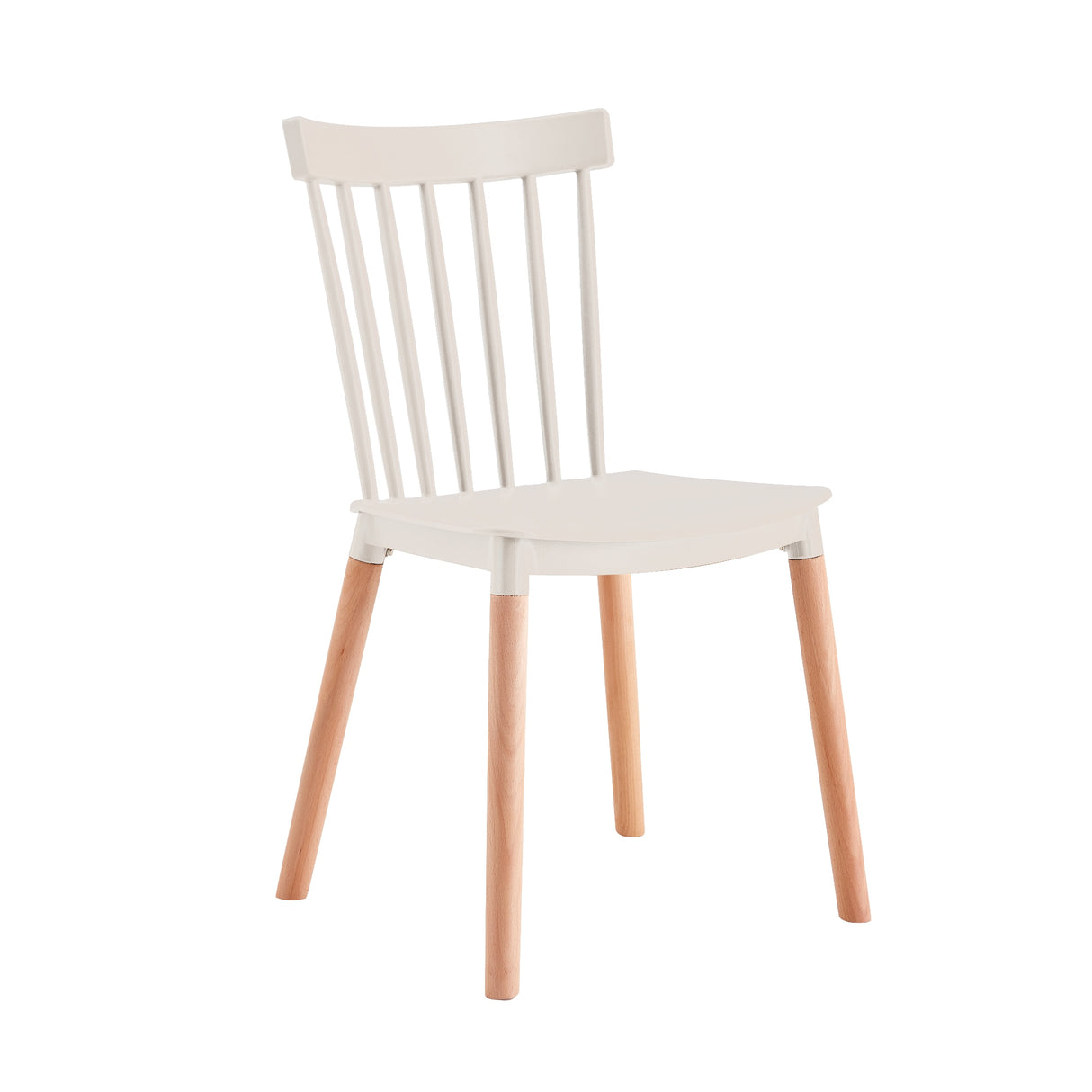 Kit x 6 Sillas Comedor Blanco y Cafe 44.5x84cm con Espaldar - SILLAS Y BUTACOS | Bylmo