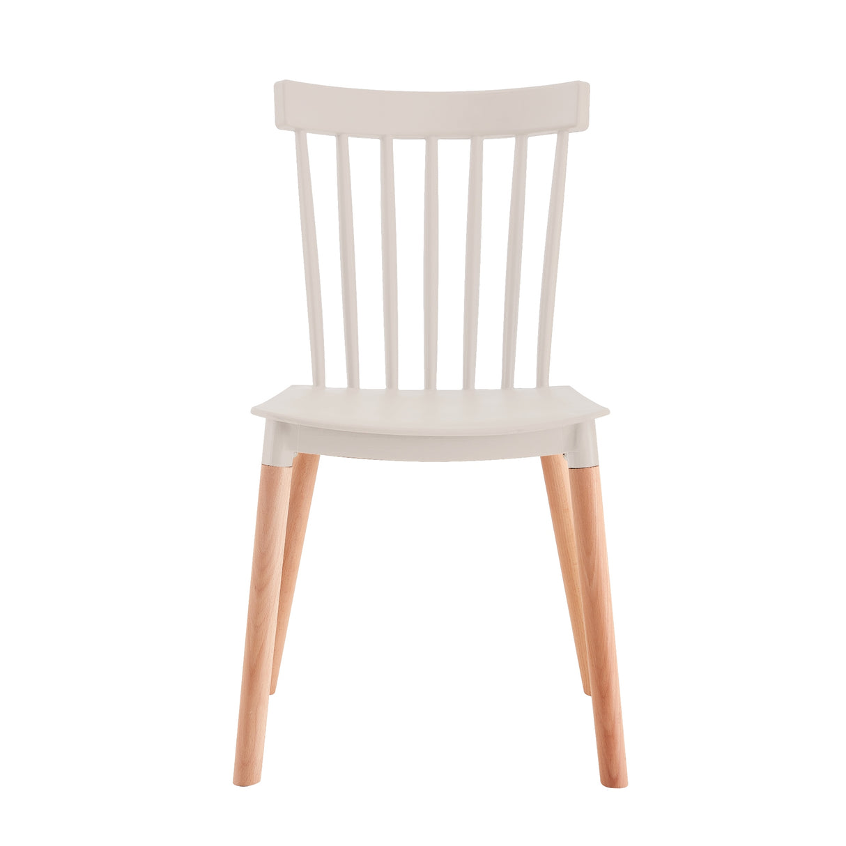 Kit x 6 Sillas Comedor Blanco y Cafe 44.5x84cm con Espaldar - SILLAS Y BUTACOS | Bylmo