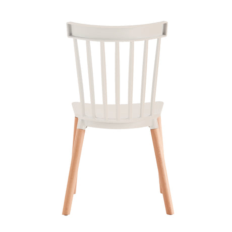 Kit x 6 Sillas Comedor Blanco y Cafe 44.5x84cm con Espaldar - SILLAS Y BUTACOS | Bylmo