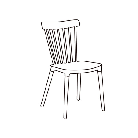 Kit x 6 Sillas Comedor Blanco y Cafe 44.5x84cm con Espaldar - SILLAS Y BUTACOS | Bylmo