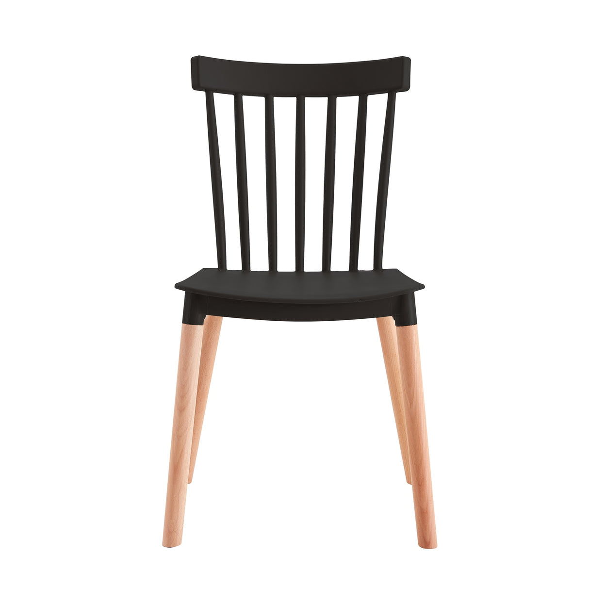 Kit x 6 Sillas Comedor Negro y Cafe 44.5x84cm con Espaldar - SILLAS Y BUTACOS | Bylmo