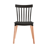 Kit x 6 Sillas Comedor Negro y Cafe 44.5x84cm con Espaldar - SILLAS Y BUTACOS | Bylmo