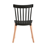 Kit x 6 Sillas Comedor Negro y Cafe 44.5x84cm con Espaldar - SILLAS Y BUTACOS | Bylmo