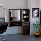 Tocador Montown Nogal 119.8x158.2cm con Espejo y Un Cajón - TOCADORES | Bylmo