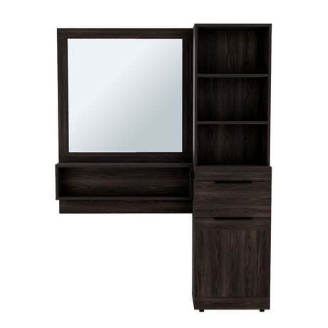 Tocador Montown Nogal 119.8x158.2cm con Espejo y Un Cajón - TOCADORES | Bylmo