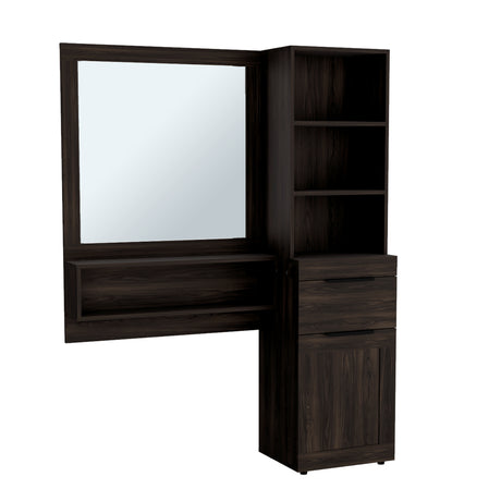 Tocador Montown Nogal 119.8x158.2cm con Espejo y Un Cajón - TOCADORES | Bylmo