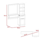 Tocador Montown Nogal 119.8x158.2cm con Espejo y Un Cajón - TOCADORES | Bylmo