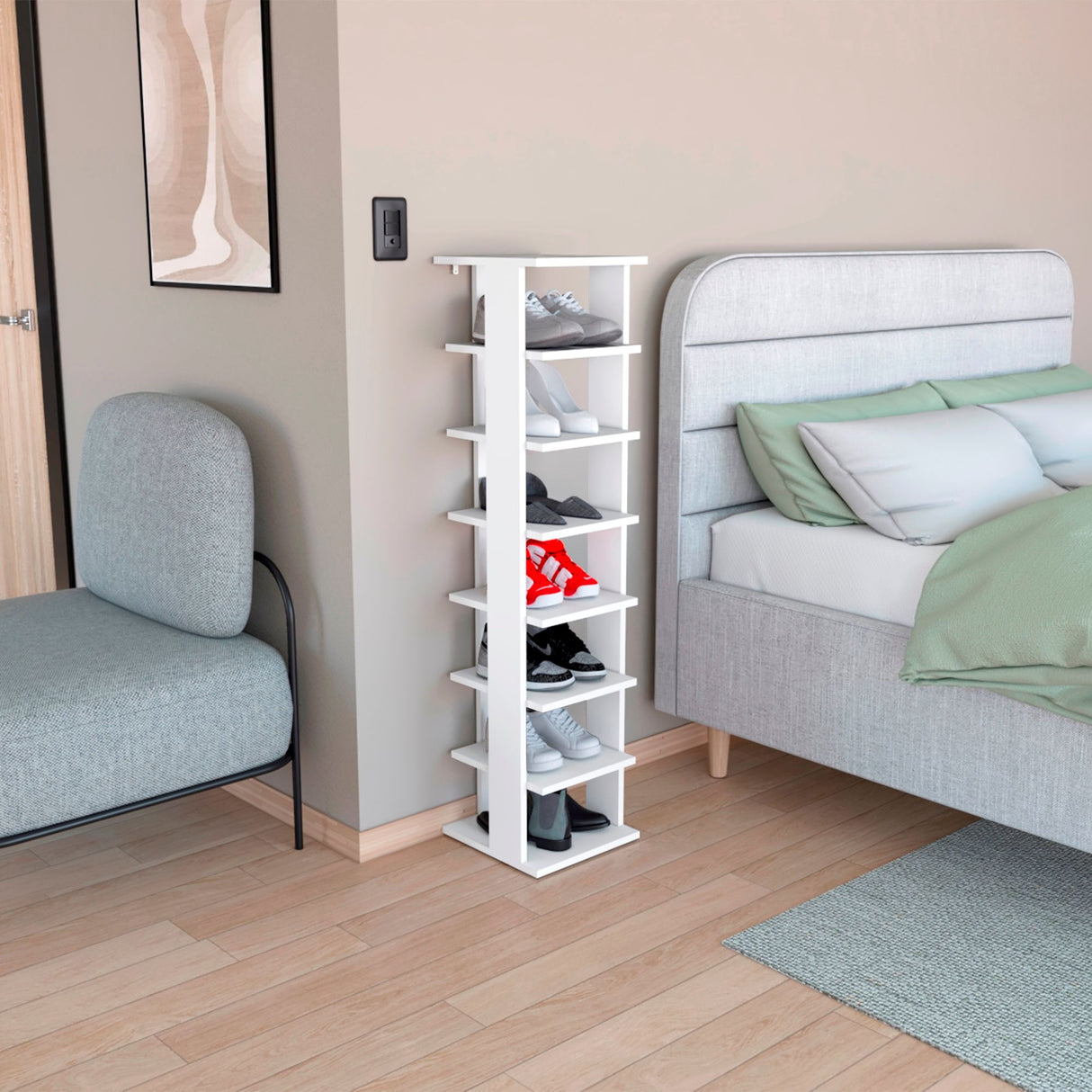 Zapatero Odesto Blanco 29.7x123.8cm de Siete Niveles - ZAPATEROS | Bylmo