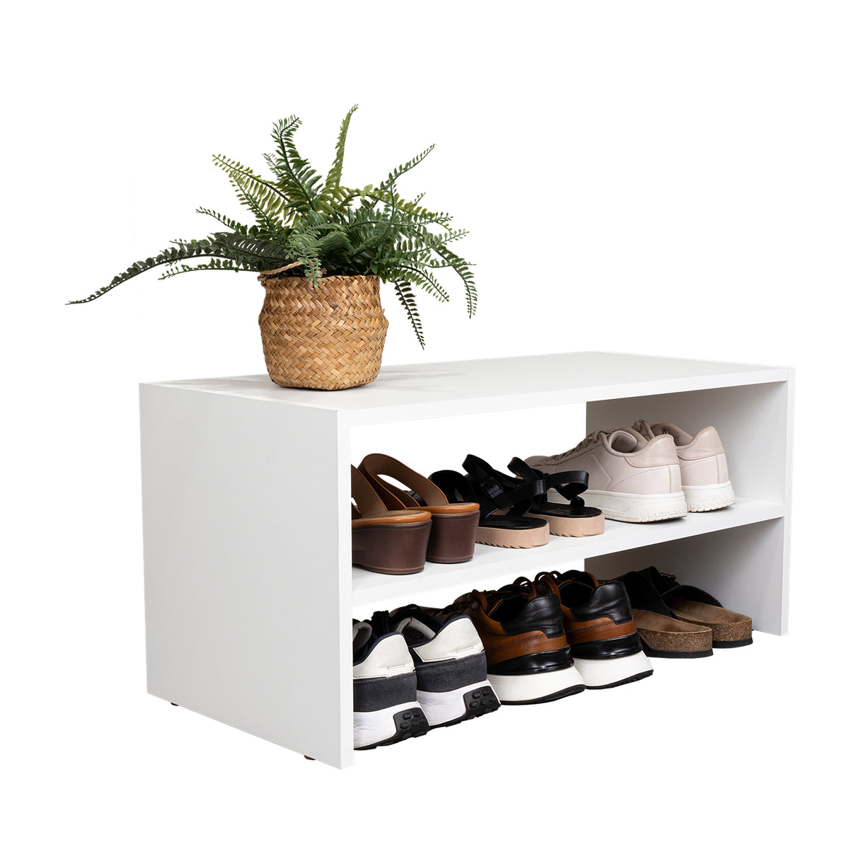 Zapatero Silpa Blanco 72x34.9cm de Un Nivel Apilable - ZAPATEROS | Bylmo