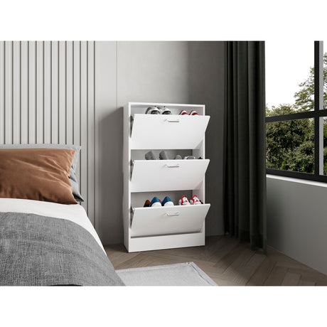 Zapatero Inola Blanco 63x115.2cm de Tres Niveles - ZAPATEROS | Bylmo