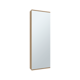 Zapatero de Pared Leto Fresno Europeo 47x138cm Flotante de Cinco Niveles con Espejo - ZAPATEROS | Bylmo