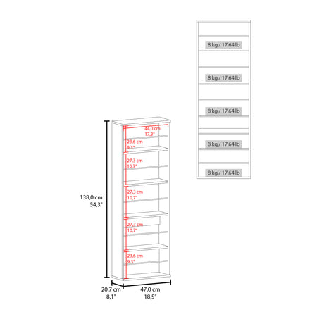 Zapatero de Pared Leto Fresno Europeo 47x138cm Flotante de Cinco Niveles con Espejo - ZAPATEROS | Bylmo