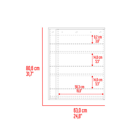 Zapatero Dassel Blanco Y Fresno Europeo 63.2x80.6cm de Tres Niveles - ZAPATEROS | Bylmo