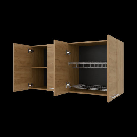 Mueble Superior de Cocina Fresno Europeo 120x60cm con Locero - MUEBLES SUPERIORES DE COCINA | Bylmo