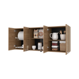 Mueble Superior de Cocina Fresno Europeo 150x60cm con Locero - MUEBLES SUPERIORES DE COCINA | Bylmo