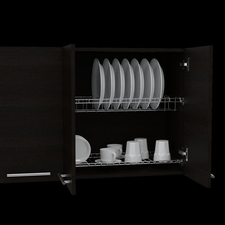 Mueble Superior de Cocina Wengue 120x60cm con Locero - MUEBLES SUPERIORES DE COCINA | Bylmo