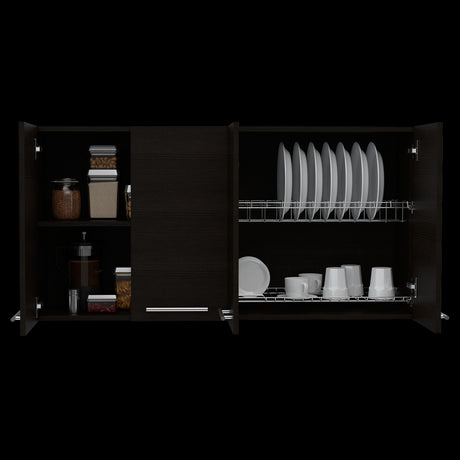 Mueble Superior de Cocina Wengue 120x60cm con Locero - MUEBLES SUPERIORES DE COCINA | Bylmo