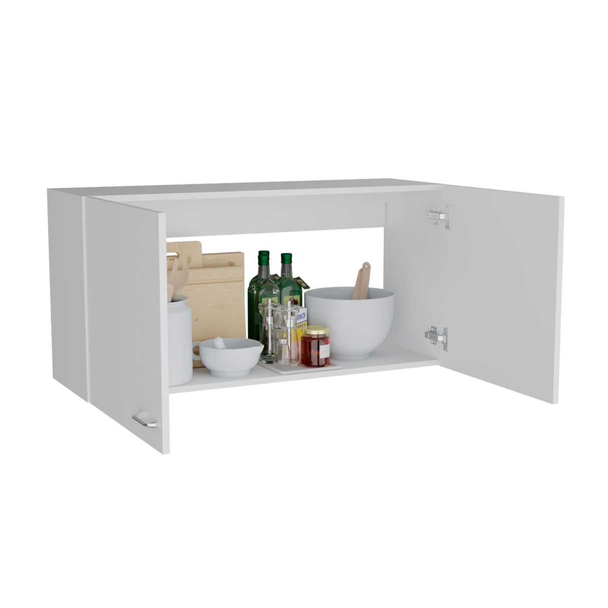 Mueble Superior de Cocina Napoles Blanco 100x49cm con Dos Puertas - MUEBLES SUPERIORES DE COCINA | Bylmo