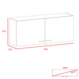 Mueble Superior de Cocina Napoles Blanco 120x49cm con Dos Puertas - MUEBLES SUPERIORES DE COCINA | Bylmo