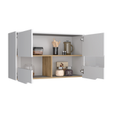 Mueble Superior de Cocina Soler Blanco y Macadamia 100x60cm con Cuatro Puertas - MUEBLES SUPERIORES DE COCINA | Bylmo