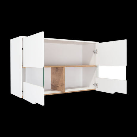 Mueble Superior de Cocina Soler Blanco y Macadamia 100x60cm con Cuatro Puertas - MUEBLES SUPERIORES DE COCINA | Bylmo
