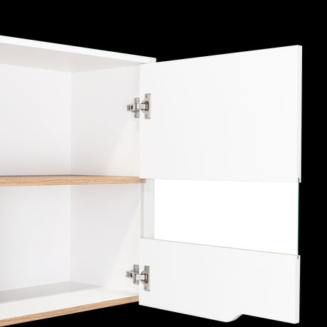 Mueble Superior de Cocina Soler Blanco y Macadamia 100x60cm con Cuatro Puertas - MUEBLES SUPERIORES DE COCINA | Bylmo