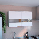 Mueble Superior de Cocina Soler Blanco y Macadamia 100x60cm con Cuatro Puertas - MUEBLES SUPERIORES DE COCINA | Bylmo