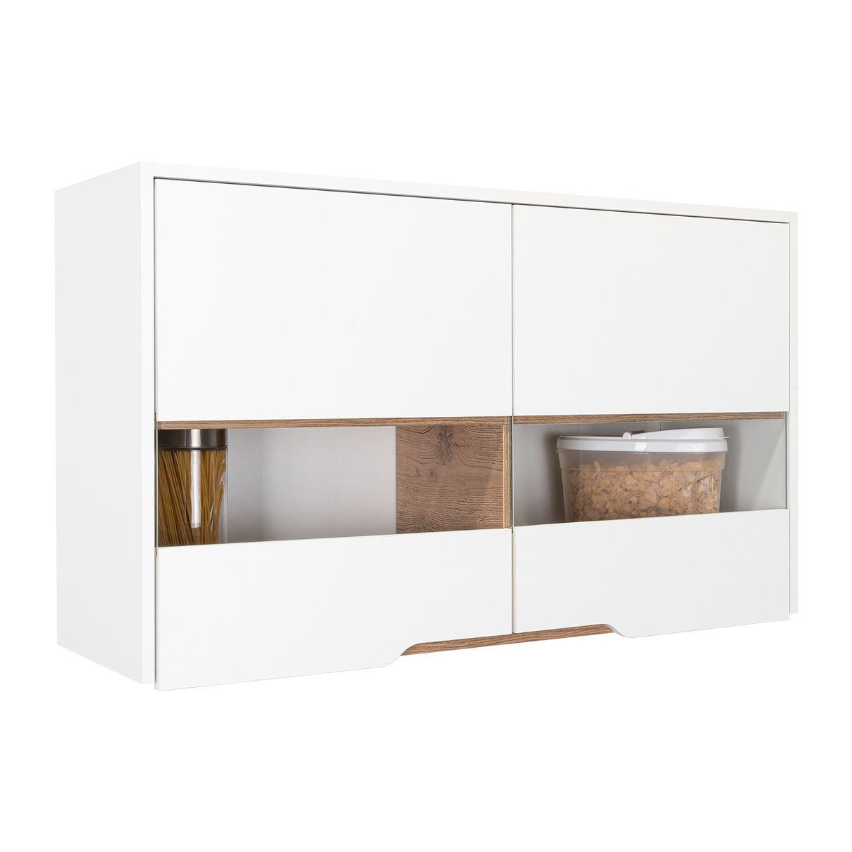 Mueble Superior de Cocina Soler Blanco y Macadamia 100x60cm con Cuatro Puertas - MUEBLES SUPERIORES DE COCINA | Bylmo