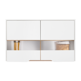Mueble Superior de Cocina Soler Blanco y Macadamia 100x60cm con Cuatro Puertas - MUEBLES SUPERIORES DE COCINA | Bylmo