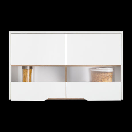 Mueble Superior de Cocina Soler Blanco y Macadamia 100x60cm con Cuatro Puertas - MUEBLES SUPERIORES DE COCINA | Bylmo