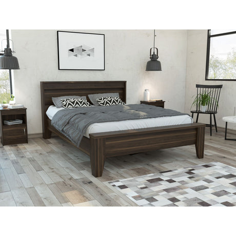 Cama Amat Habano 156.5x95cm para Colchón Doble 140 X 190 Cm con Cabecero y Piecero - CAMAS | Bylmo