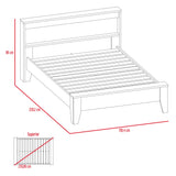 Cama Amat Habano 156.5x95cm para Colchón Doble 140 X 190 Cm con Cabecero y Piecero - CAMAS | Bylmo