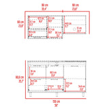 Cocina Pacific Fresno Europeo Y Blanco 150x90cm con Mesón de Acero Inoxidable y sin Pozuelo - COCINAS | Bylmo