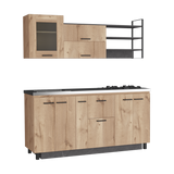 Cocina Carmen Duna Y Onix 180x88cm con Mesón de Acero Inoxidable y con Pozuelo - COCINAS | Bylmo