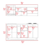 Cocina Carmen Duna Y Onix 180x88cm con Mesón de Acero Inoxidable y con Pozuelo - COCINAS | Bylmo