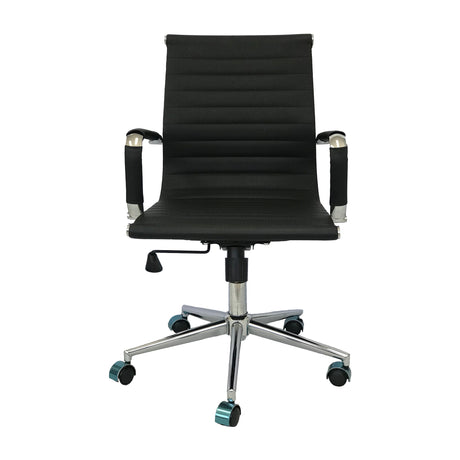 Silla de Oficina Esterilla Negro 61x46.5cm Reclinable y Giratoria con Ruedas - SILLAS DE OFICINA | Bylmo