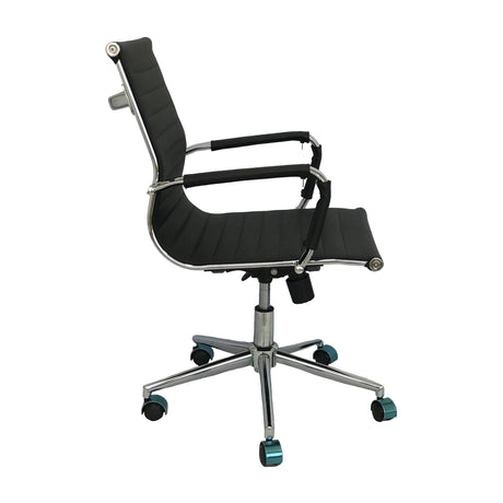 Silla de Oficina Esterilla Negro 61x46.5cm Reclinable y Giratoria con Ruedas - SILLAS DE OFICINA | Bylmo