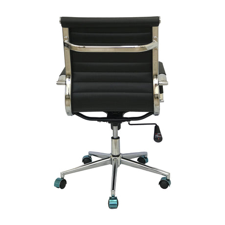 Silla de Oficina Esterilla Negro 61x46.5cm Reclinable y Giratoria con Ruedas - SILLAS DE OFICINA | Bylmo