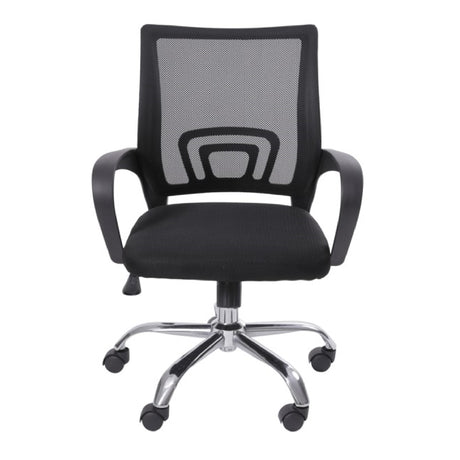 Set x 2 Sillas de Oficina Tok Negro 57x52cm Reclinable y Giratoria con Ruedas - SILLAS DE OFICINA | Bylmo