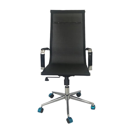 Silla de Oficina Negro 61x47cm Reclinable y Giratoria con Ruedas - SILLAS DE OFICINA | Bylmo
