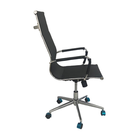 Silla de Oficina Negro 61x47cm Reclinable y Giratoria con Ruedas - SILLAS DE OFICINA | Bylmo
